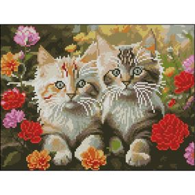Алмазная мозаика "Котята" ZAV3040-29 без подрамника 30х40 см