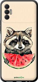 Чохол на Tecno Spark 8p KG7n Єнотик з кавуном "4605b-2526-2448"