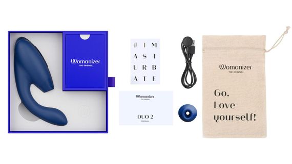 Стимулятор 2в1 Womanizer Duo 2 Blueberry: Вакуумна стимуляція та вібрація точки G для подвійного задоволення | Зображення 7