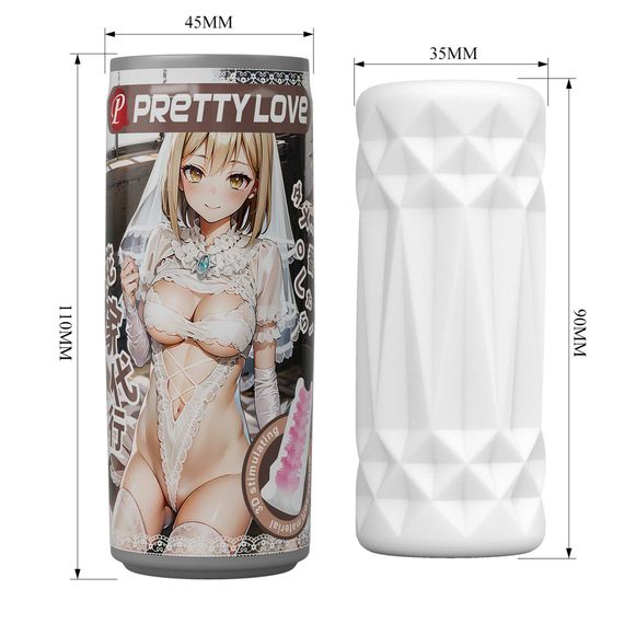 Мастурбатор - Pretty Love Pop-Top Can Masturbator White | Зображення 7