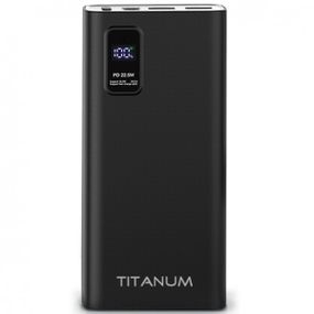 Повербанк зі швидкою зарядкою TITANUM TPB-727S-B 20000mAh 22.5W Li-Pol Type-C Black