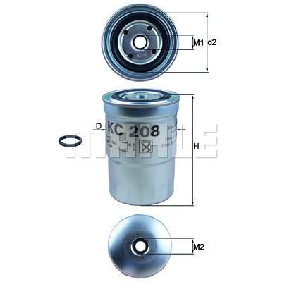 Фильтр топливный Mahle KC208