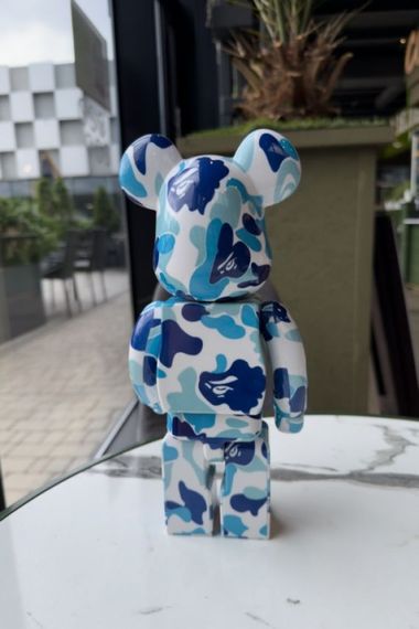 Bearbrick Bape дизайнерська статуетка ведмідь Беарбрік 28 см mb024 блакитна | Зображення 1