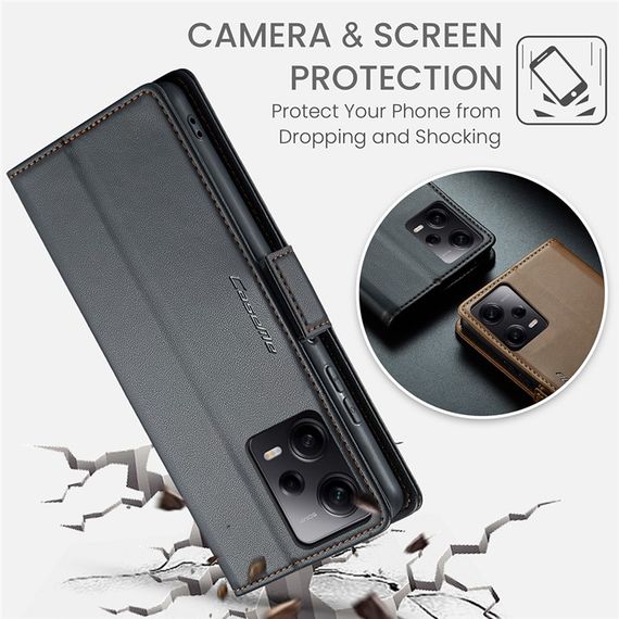 Кожаный чехол-книжка Retro Case для Xiaomi Redmi Note 12 Pro 5G / Poco X5 Pro цвет Черный | Зображення 6