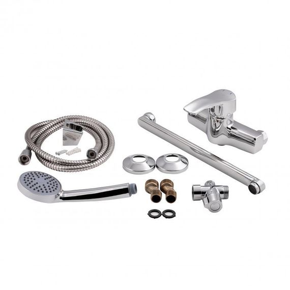 Смеситель для ванны Lidz Anny 005C2 с поворотным изливом (c душевым гарнитуром) (k40) LDANN005C2CRM35102 Chrome | Зображення 5