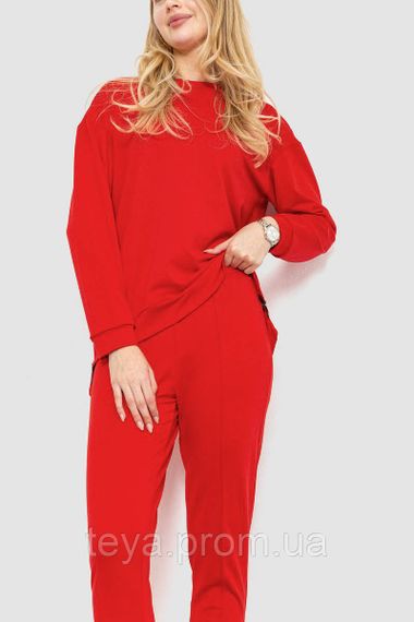 Спортивный костюм женский, цвет красный, размер XL-XXL FA_008487 | Зображення 1