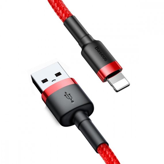 Кабель Baseus Cafule Lightning 2.4A (0.5m) gray/black | Зображення 6