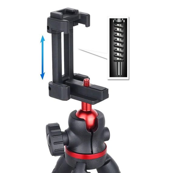 Гнучкий штатив тринога для телефону та камери, 28 см / Міні штатив восьминіг / Трипод з тримачем для смартфона | Зображення 4