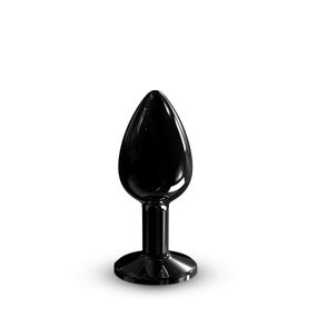 Чорна металева анальна пробка із прикрасою у вигляді кристалу Dorcel - Diamond Plug