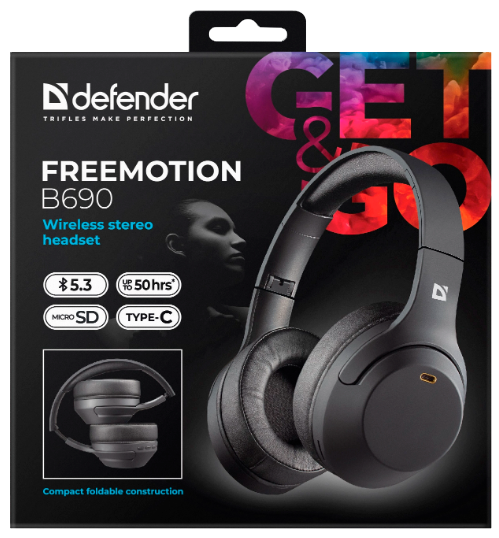 Гарнітура Defender FreeMotion B690 Bluetooth Black (63690) | Зображення 9