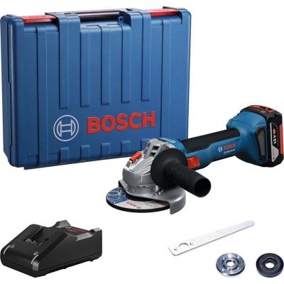 Шлифовальная машина Bosch GWS 18V-8 125мм, 18В, 1x4Ah, 0-11000об/мин, 1.6кг, кейс (0.601.9N9.021)