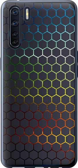 Чехол на Oppo A91 Переливающиеся соты "498u-1884-17620"