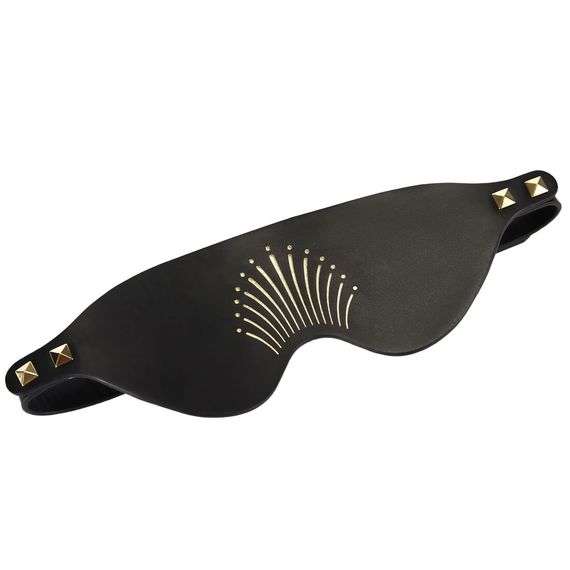 Розкішна маска на очі Zalo Blindfolds Black, натуральна шкіра | Зображення 1