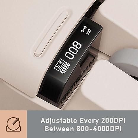 Бездротова мишка LOFREE Touch PBT біла з OLED-екраном 4000 DPI Bluetooth USB-C для ПК та ноутбуків | Зображення 3