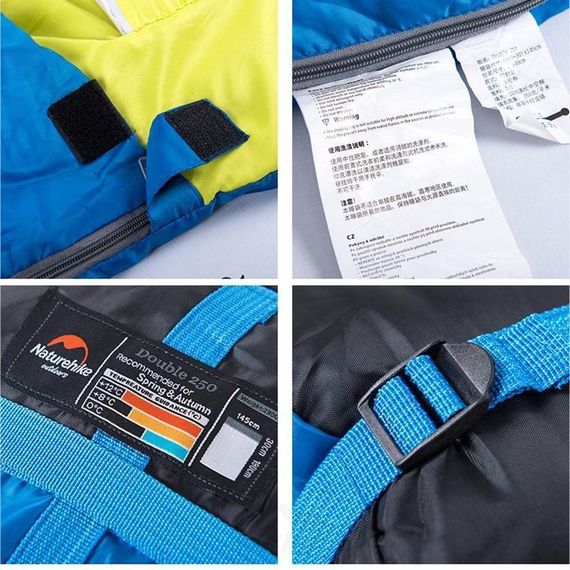 Спальник двомісний з подушками Naturehike DOUBLE SD15M030-J, (12°C),  коричневий | Зображення 3