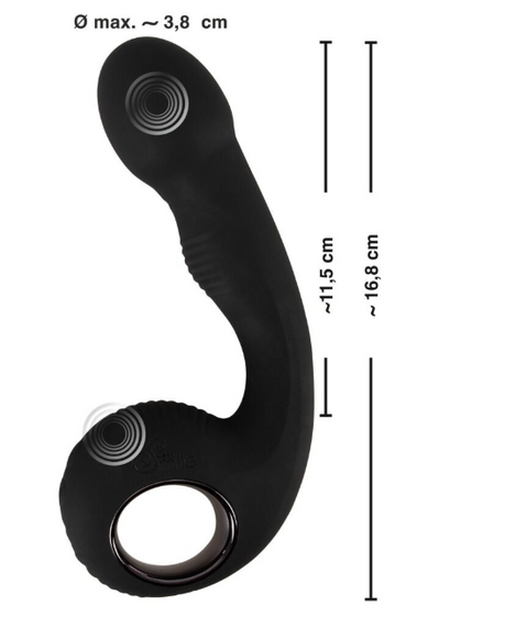 Вигнутий вібратор для точки G і P, Black Velvets Sex Aura | Зображення 2