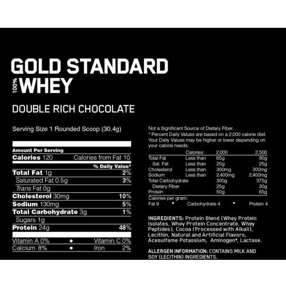 Протеїн Optimum Nutrition 100% Whey Gold Standard 4540 g /146 servings/ Double Rich Chocolate | Зображення 1