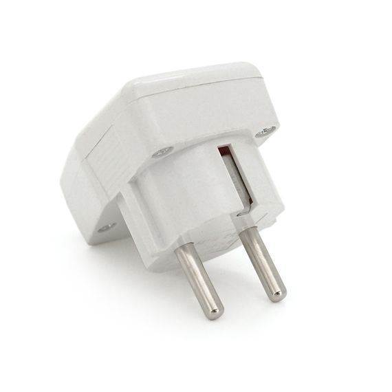 Вилка з вимикачем кутова YT-426A, 16A 250V, A105, White, | Зображення 1
