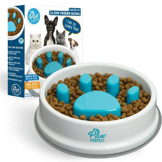 Компактна годівниця-лапка Slow Feeder Bowl із пластику для кошенят і цуценят, 450 мл | Зображення 1