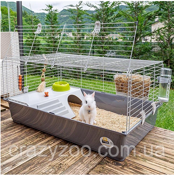 Клітка для кроликів та морських свинок Ferplast Rabbit 100 темно-сіра 95х57х46 см 57052370 | Зображення 8