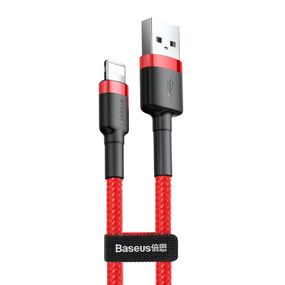 Дата кабель Baseus Cafule Lightning Cable 1.5A (2m) (CALKLF-C) Червоний / Чорний