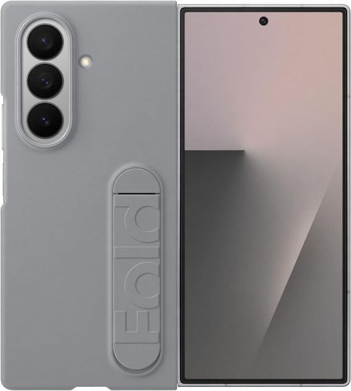 Оригинальный защитный чехол с подставкой и защитными пленками Samsung Galaxy Fold7 Silicone Case Серый (EF-MF966)
