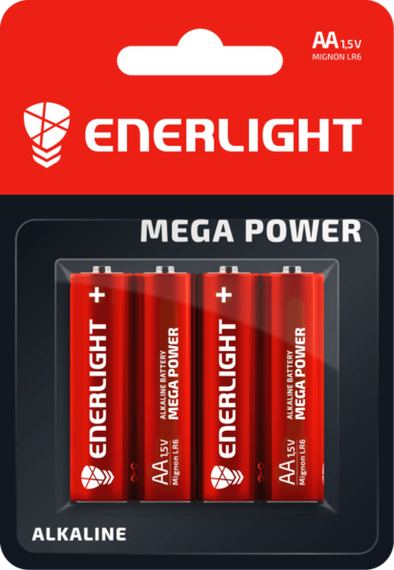 Батарейка ENERLIGHT MEGA POWER AA BLI 4
