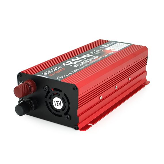Інвертор напруги ST1600CP (DC:800W), 12/220V з апроксимованою синусоїдою, 1 універсальна розетка, крокодили, BOX | Зображення 1
