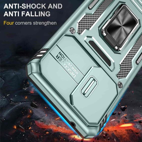 Ударостійкий чохол Camshield Army Ring для Samsung Galaxy A33 5G Зелений / Light Green | Зображення 6