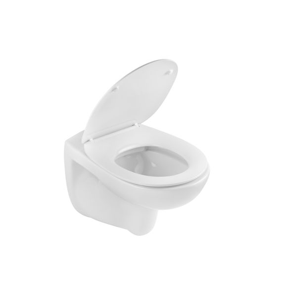Унітаз підвісний безобідковий Kroner Oker WHI533536 RIMLESS з сидінням (KO533536WHIR) | Зображення 3