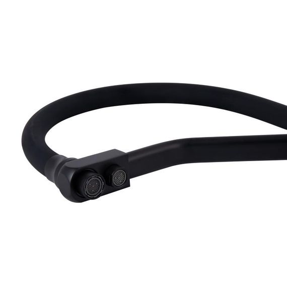 Змішувач для кухні Lidz Aria 020F3 з гнучким виливом з підключенням для питної води (k35) LDARI020F3BLA39212 Black Matt | Зображення 4