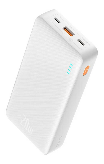 Павербанк Baseus Airpow 20000 mAh, швидка зарядка 20W QC3.0 PD3.0, USB + Type‑C, білий | Зображення 2