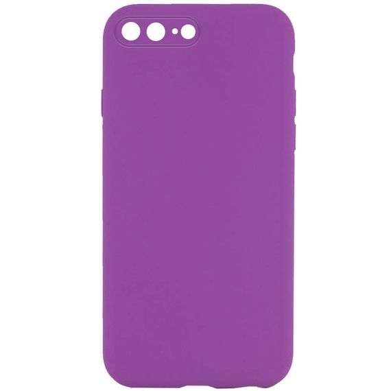Чохол Silicone Case Square Full Camera Protective (AA) NOLOGO для Apple iPhone 7 plus/8 plus (5.5") Фіолетовий / Grape