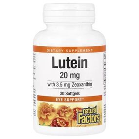 Антиоксидант Natural Factors Лютеин 20 мг, Lutein, 30 желатиновых капсул (NFS-01031)