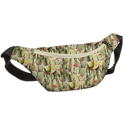 Сумка на пояс бананка Bumbag Цветущие кактусы 27x16 см (BB_21M008_SBR) | Зображення 1