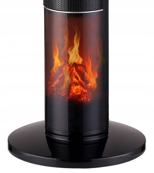 Колонний обігрівач з імітацією каміна та пультом ДУ Carruzzo Q20K 2000 Вт (47737-6983_1648) | Зображення 3