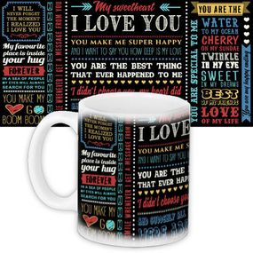 Чашка з принтом I love you 330 мл (KR_WOL001)