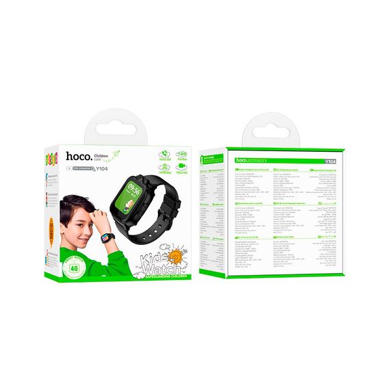 Дитячий смарт годинник Hoco Y104, 4G, GPS, Wi-Fi, HD камера, 1.69" HD-дисплей, дзвінки, відеодзвінки, голосові повідомлення, | Зображення 1