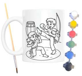 Набір для творчості кружка розмальовка Капоейра 330 мл біла (КР0116)
