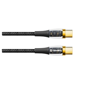 Кабель USB PD Type-C/Type-C ColorWay CW-CBPDCC053-BK 5,0А 1,2м чорний