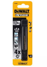 Свердло по металу DeWalt EXTREME INDUSTRIAL COBALT HSS-CO 1.5 мм 2 шт (DT4959)
