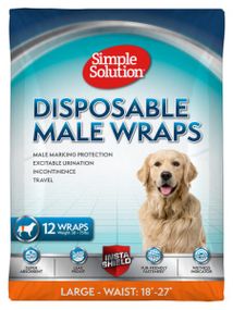 Одноразові підгузники для кобелів Simple Solution Disposable Male Wrap, розмір L