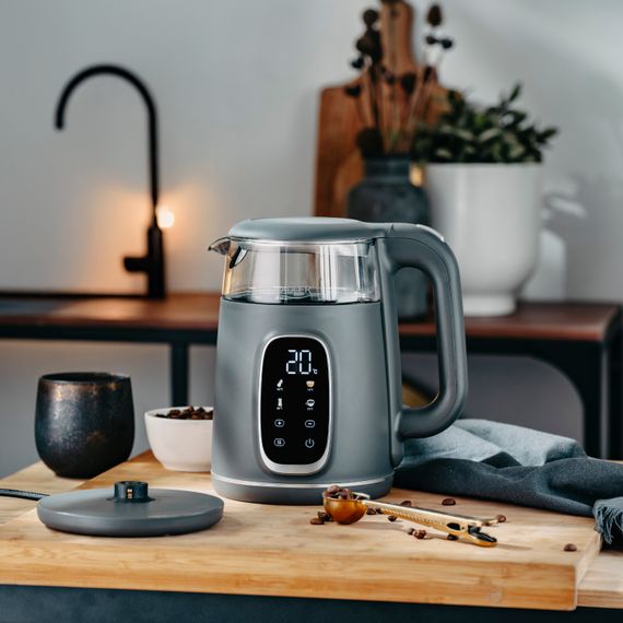 Електрочайник Adler AD 1305 grey 1850-2200Вт/ 1.7л/ скло/ встановлення температури/ | Зображення 3