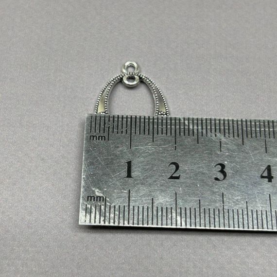 Коннектор металлический Медальон 18х31мм, Сталь | Зображення 3