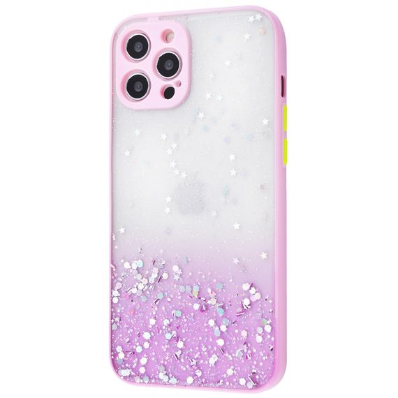 Чохол для Apple Iphone 12 Pro Max рожевий TO-927 з блискітками