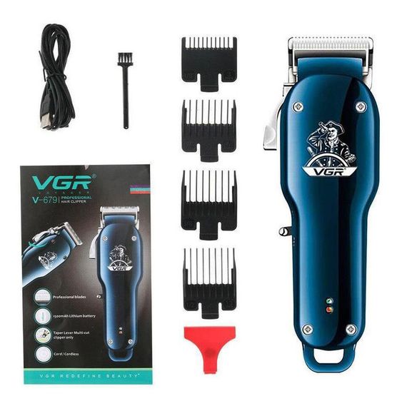 Професійна акумуляторна бездротова машинка VGR V-679 для стрижки волосся триммер | Зображення 4