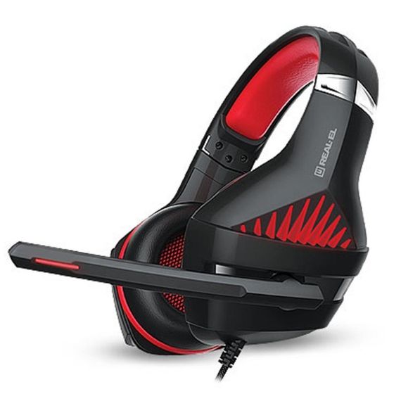 Навушники REAL-EL GDX-7600 Black-Red | Зображення 1