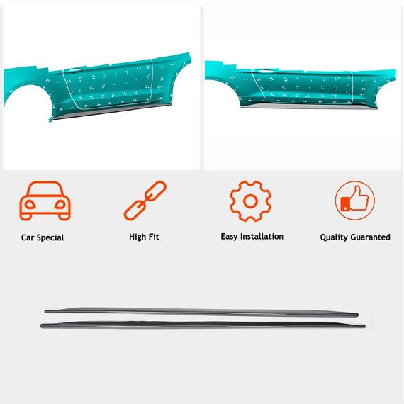 Боковые Пороги V1 (Карбон) для Ford Mustang 2015-2023 гг | Зображення 1