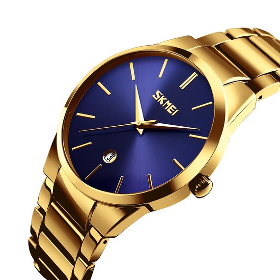 Чоловічий годинник Skmei 9140GDBU Gold-Blue | Зображення 1