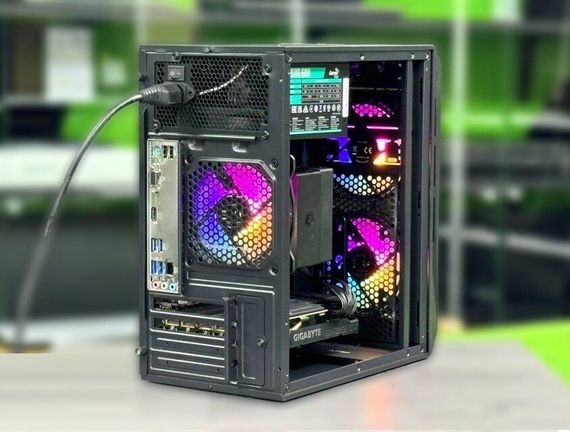 Ігровий ПК AeroCool CS-107 v2 Tower / AMD Ryzen 5 5500 (6 (12) ядер по 3.6 - 4.2 GHz) / 16 GB DDR4 / 480 GB SSD / nVidia GeForce GTX 1660 Super, 6 GB GDDR6, 192-bit / 600W / Win 11 б/в | Зображення 2